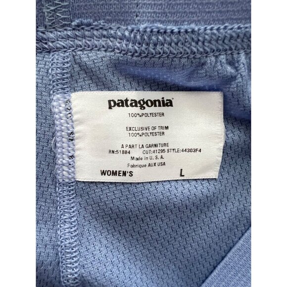 Patagonia Womens Capilene Lightweight Pants L Blue 100% Polyester Made In USA - Picture 3 of 8